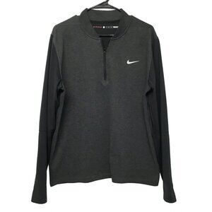 Nike Tigerwoods Collection Men's Gray & Black 1/4 Zip Top Size Large
